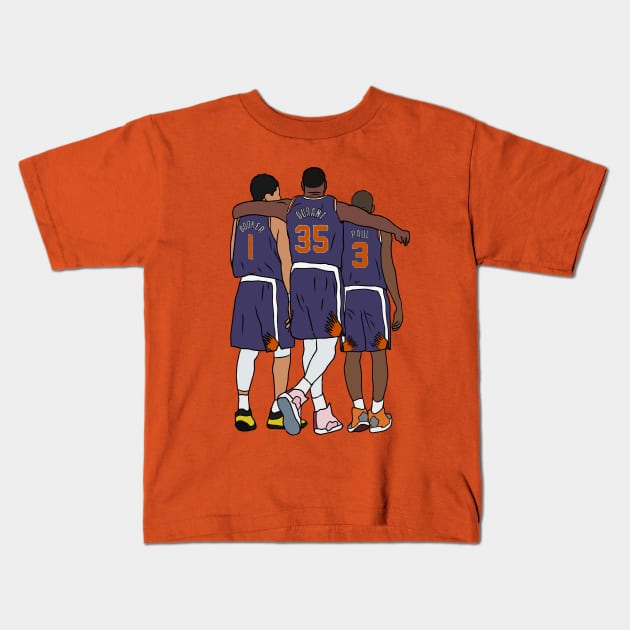 Booker, KD & CP3 Kids T-Shirt by rattraptees